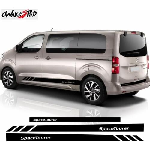 1set Sport Door Styling Vinyl Decal Car Door Stickers For Citroen Jumpy Spacetourer XS M XL Auto Body Side Stripes Decor Sticker