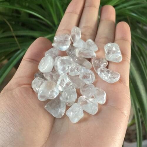 100g natural clear quartz tumbled stones and minerals healing crystals gemstones Degaussing stone for aquarium decoration