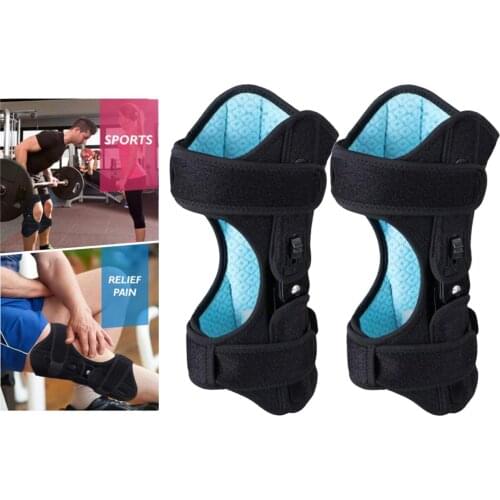2 Pieces Breathable Adjustable Knee Protection Booster Joint Knee Pad Support for Climbing Outdoor