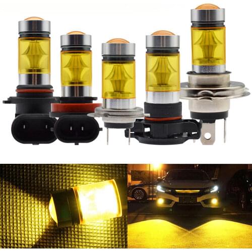 2x H4 H7 H8 HB4 H16 100W 20SMD Car Lamp Brake Led 12V Turn Signal Reversing Light Fog Light Daylight H4 Lens Car Headlight Bulbs