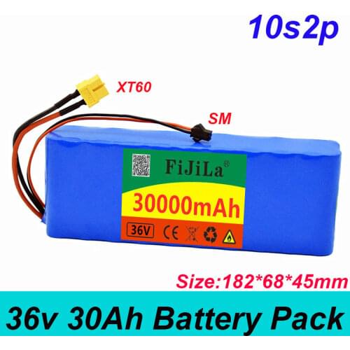 36V 30Ah 10S2P 18650 Rechargeable battery pack 30000mAh,modified Bicycles,electric vehicle 42V Electric bicycle Scooter mot