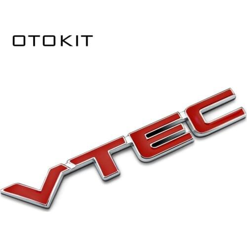 3D VTEC Metal Car Styling Refit Emblem Fender Tail Body Badge Zinc Alloy Sticker for Honda Civic Accord Odyssey Spirior CRV