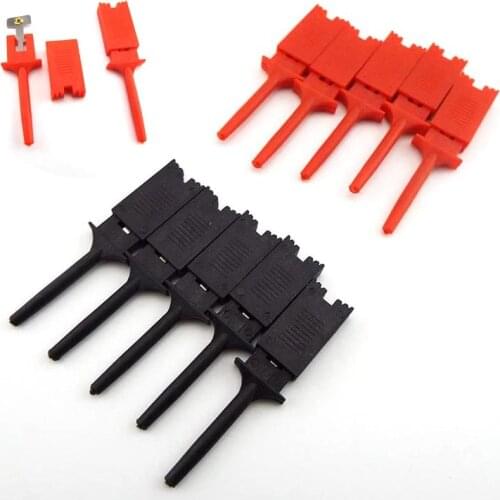 50mm Mini Single Test Hook Clip Probe for Electronic Testing IC Grabber Flat Crocodile Clip Hooks Electric Test Clip
