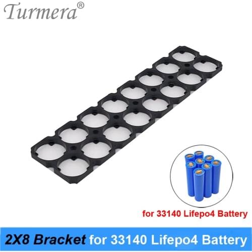 Turmera 2X8 33140 3.2V 15Ah Lifepo4 Battery Bracket Holder Plastic Diameter 33.4mm for Battery Pack Solar Energy Storage Systems