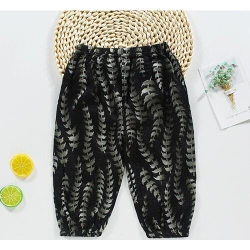 Children clothes boys girls pants spring autumn loose elastic trousers Baby solid leggings pajamas pants home service