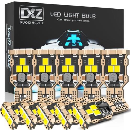 DXZ 10pcs T15 W16W LED Bulb 2835 9-SMD 6000K White Canbus T16 921 912 Car Reverse Lights Error Free Backup Signal Auto Lamp 12V
