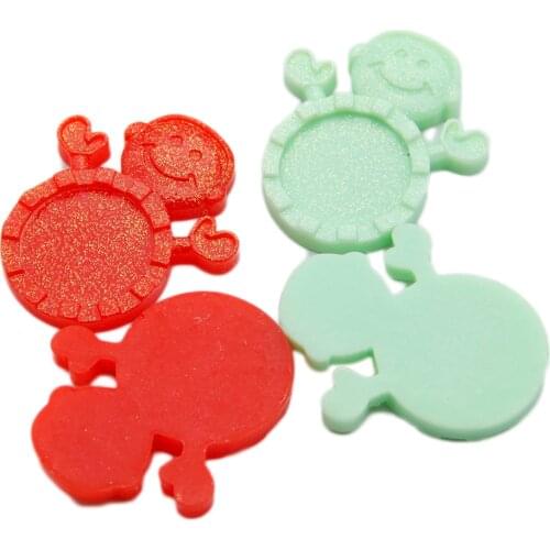 Innerside 25x25mm Pedestal Cameo Planer Plastic Resin,Making Hair Bow Crafts Art DIY Decorations,5Yc6539