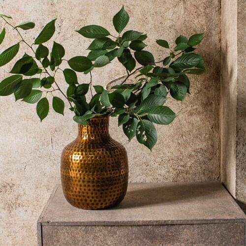 Handmade pounding brass vase TV ark of the head of a bed bedroom home sitting room small decorative vase gold vase home decore