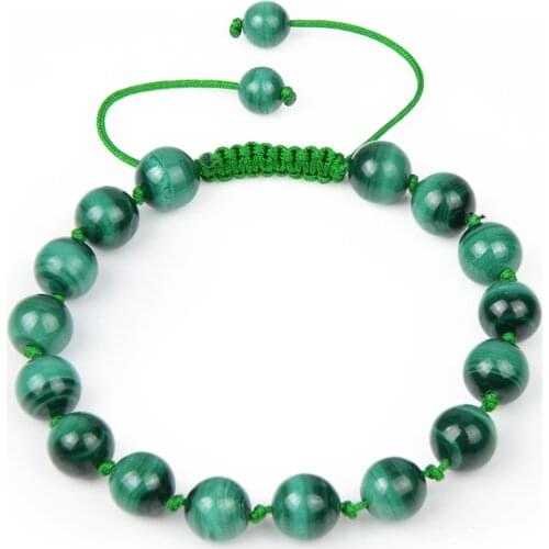 Hot Handmade 8mm beads Natural Stone Malachite Bracelet For Women Gifts