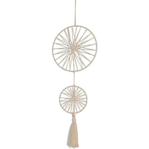 Nordic Style Dream Catcher Cotton Thread Woven Tel Bohemian Wall Hanging Pendant Bedroom Living Room Decoration