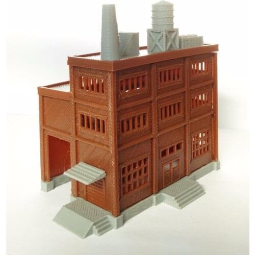 Outland Models Building Large Factory with Covered Loading Dock N Scale Railroad