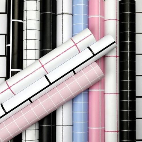 Nordic Plain Grid Self Adhesive Wallpaper Waterproof meteor and Brick Textured Wallpaper for Home Decor Wall Decor ins style