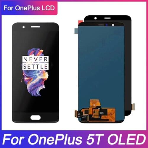 OLED for Oneplus 1+5T LCD Display Touch Screen Digitizer Assembly with frame For 1+5t A5010 LCD Display Screen Replacement
