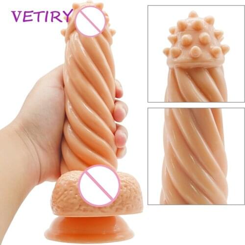 Huge Big Penis G-spot Orgasm Particle Stimulation Suction Cup Sex Toys for Woman Realistic Dildo Anal Plug Female Masturbation