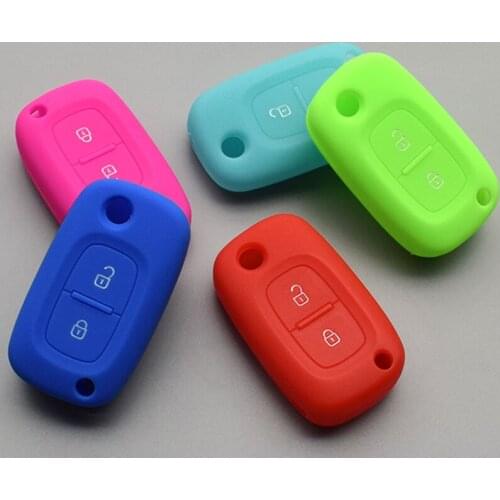2 Buttons flip folding Key FOB Cover Case sleeve holder for Renault Clio Megane Duster Sandero Kangdoo Captur Twingo Remote Skin