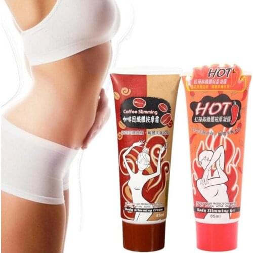 85ml Weight Loss Slim Cream Body Wrap Slimming Fat Burner Coffee Gel Gel Anti-Cellulite Massage Balo Red Hot Pepper Chilli O0Y5