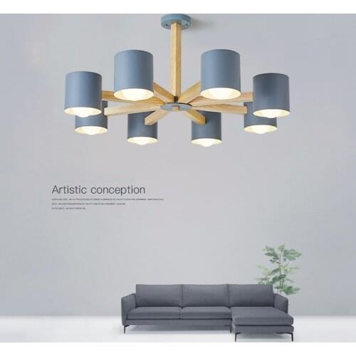 Jiahome Nordic Modern Chandelier Wooden LED Lamp For Kitchen Bedroom Study Hotel Porch Restaurant Led Light Simple&Fashion