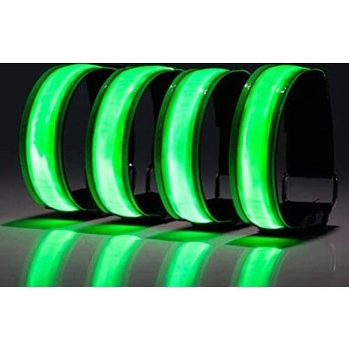 USB Charging LED Luminous Night Running Armband Bracelet Outdoor Sports Reflective Safety Belt Bicycle Cycling Luminous Arm Band