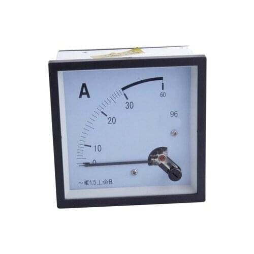 Pointer AC ammeter SQ96 AC 0-30A 5A 10A 15A 20A 50A 1.5 Class FineTuning Panel Analog Ammeter Current Meter Gauge