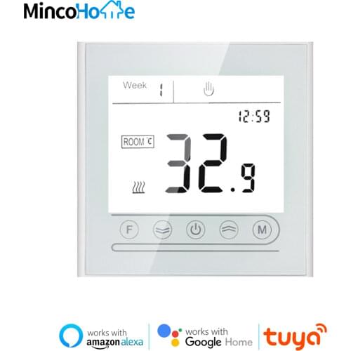 New Tuya Wifi Smart Thermostat for Electric Water Gas Boiler Heating Tempered Glass Touch Screen Temperature Remote Controller
