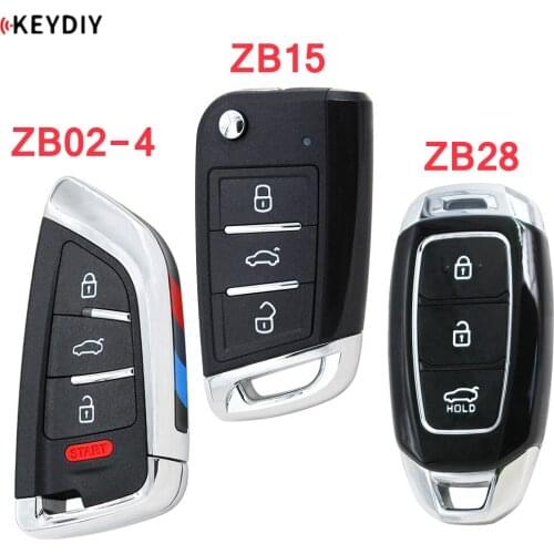 KEYDIY Universal Smart Key ZB02-4 +ZB15+ZB28 for KD-X2 KD900 Mini KD Car Key Remote Replacement Fit More than 2000 Models