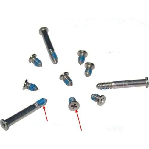 10PCS/Set Original New Bottom Back Case Cover Screw Screws Set c/w Replacement For Macbook Pro A1278 A1286 A1297 13" 15" 17"