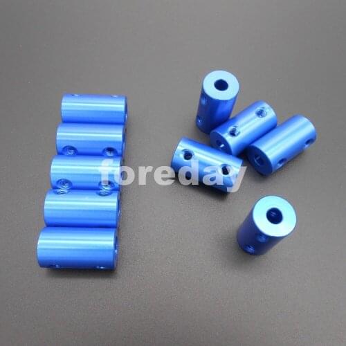 100pcs BLUE 8 to 8mm Aluminum alloy Coupling Coupler L: 25mm Out-Dia:14mm *FD315X100