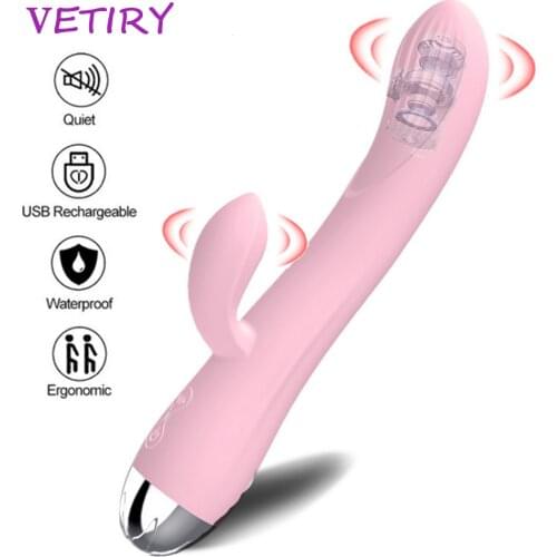 12 Speed Strong Rabbit Dildo Vibrator, Clitoris Stimulator G-spot Massager, Sex Toys For Women Female Masturbator For Adult