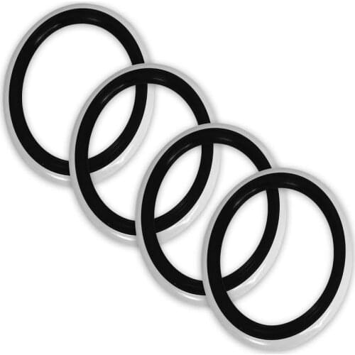 15'' Black/white wall Rubber ring Whitewall Sidewall insert Trim set FORD CHEVY VW BEETLE PRE