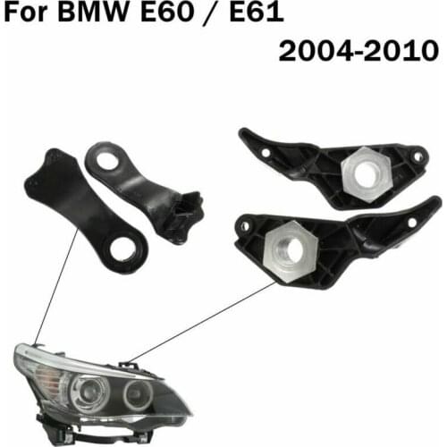 2 Pairs High Quality Halogen Headlight Repair Brackets Clips Replacement For BMW E60 E61525 530 540 545 550 2004-2010