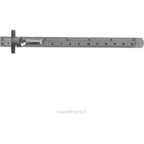 6\" Stainless Steel Pocket Rule Handy Ruler with inch 1/32” mm/metric Graduations N14 20 Dropship