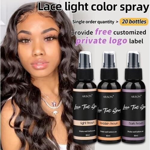 80ml Lace Tint Spray Lace Wig Adhesive Bond Quality Toupee Lace Private Light Wig Spray Custom Label Glue Color High Quality