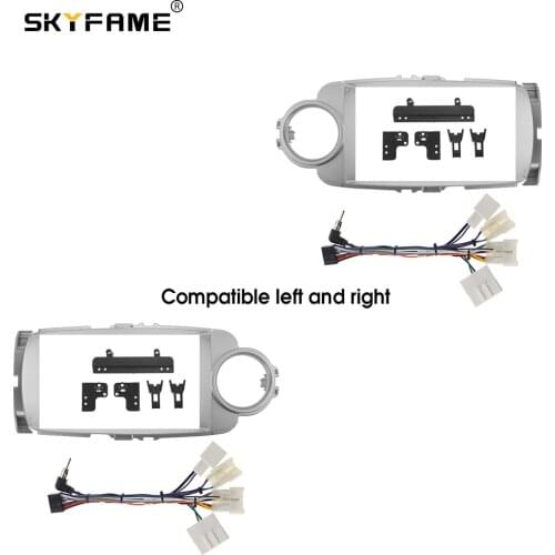 SKYFAME Car Frame Cable For TOYOTA YARIS VIOS 2012-2017(Compatible left and right) Screen Dask Kit Fascia Frame