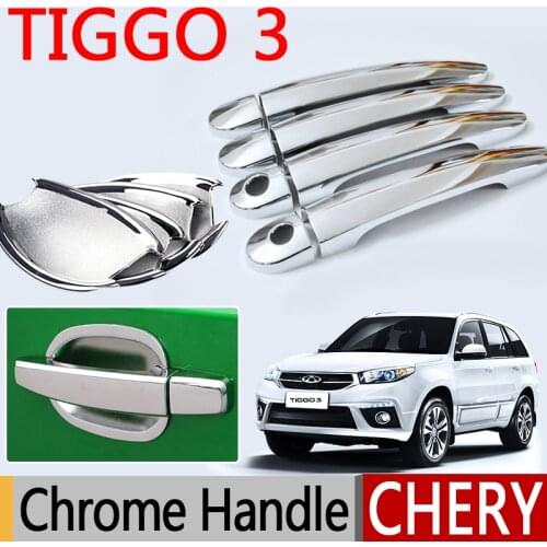 Hot Sale For Chery TIGGO 3 Accessories Chrome Door Handle 2011 2012 2013 2014 2015 Car Covers Stickers Car Styling