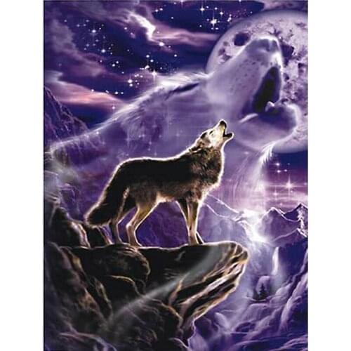Animals diamond painting wolf full square rhinestone embroidery picture mosaic poster diamond art drawing wall sticker decor