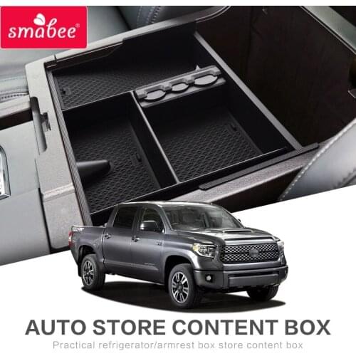 Car central armrest box for Toyota Tundra 2007-2018 Sequoia (2008-2018) Sunglasses Coin storage Center Console Organizer Tray