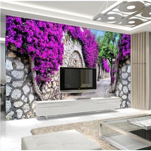 Large Mural flower Wall Paper 3D Stereoscopic Living Room Bedroom Wallpapers Abstract Photo floral wall decor mural