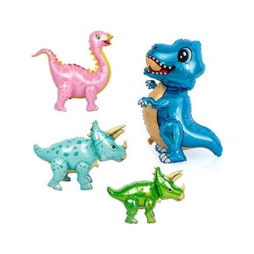 Large 4D Walking Dinosaur Foil Balloons Boys Animal Balloons Children Dinosaur Birthday Party Jurassic World Decor Balloon
