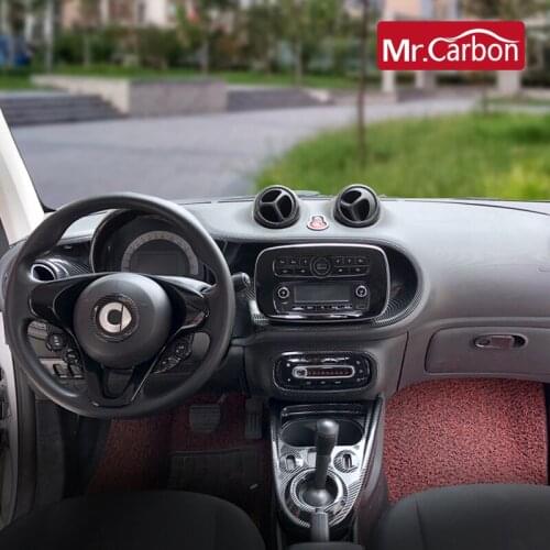 For Mercedes Smart 453 Fortwo forfour Car interior modeling carbon pattern ABS plastic decoration modification accessories