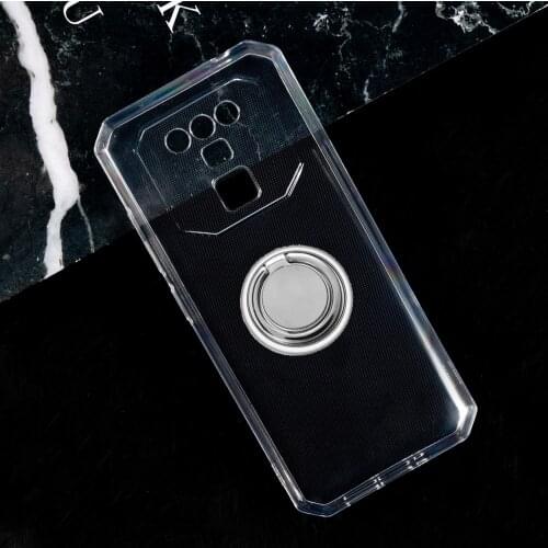 For Oukitel K15 Plus Back Ring Holder Bracket Phone Cover TPU Soft Silicone Case On Ouk K15Plus
