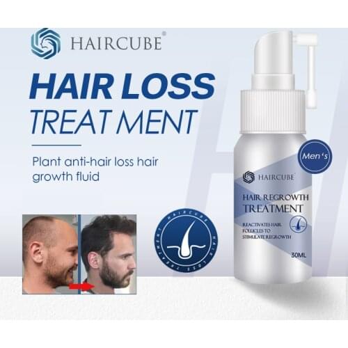 HAIRCUBE Fast Hair Growth Essence Spray Repair Treatment Anti Hair Loss Product Fast Hair Growth Serum Hair Care for Men 30ML