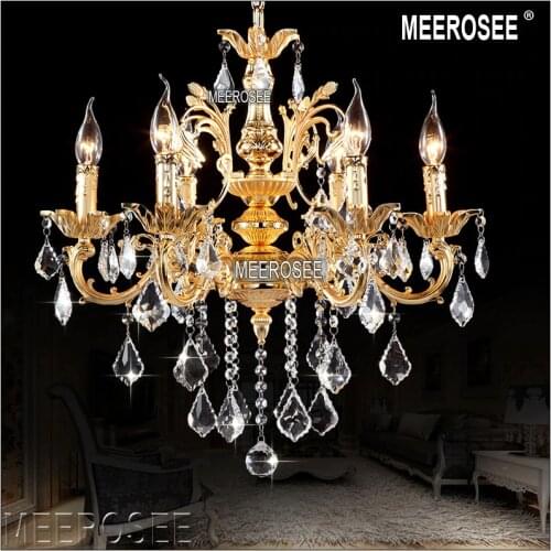 Classic Crystal Chandeliers Light Fixture Crystal Lustre Lamps for Foyer Lobby MD8861 Clear Crystal Chandelier