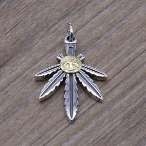 Goros Takahashi Men And Women Accessories Retro Thai Silver Pendant S925 Sterling Silver Jewelry Feather Pendant