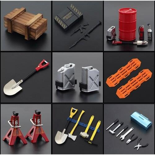 RC Car 1:10 Accessories Oil Drum Tool Shovel Can for 1/10 RC Crawler Traxxas TRX4 TRX6 Axial SCX10 90046 Redcat MST Decorations
