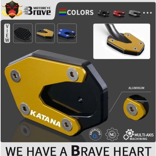 Motorcycles Side Stand Enlarger Plate Kickstand Enlarge Extension For SUZUKI GSXS 1000S KATANA 2019 2020 2021 GSX-S GSX S