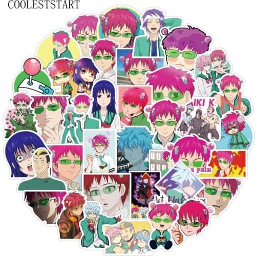 10/50Pcs The Disastrous Life of Saiki K Graffiti Stickers For Laptop Moto Skateboard Luggage Refrigerator Notebook Laptop Anime
