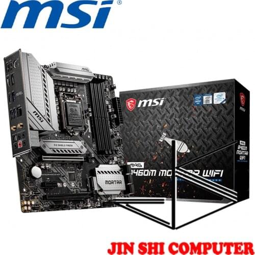 NEW MSI MAG B460M MORTAR WIFI Supports 10th Gen Intel® Core™ LGA 1200 socket Supports DDR4 Memory, up to 2933 MHz(Max)
