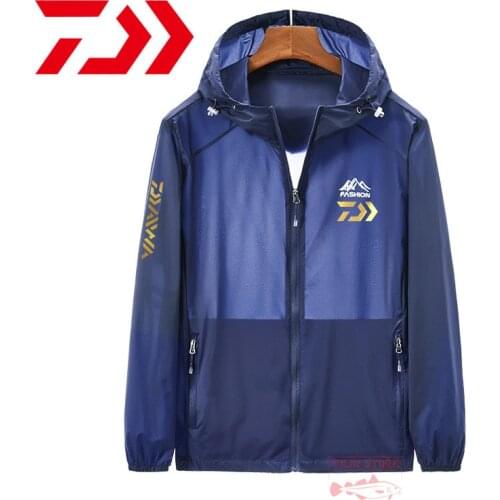 Daiwa Fishing Clothes Long Sleeve Shirt Quick Drying Breathable Anti UV Sun Protection Clothes Outdoor Waterproof Fishing Jacket