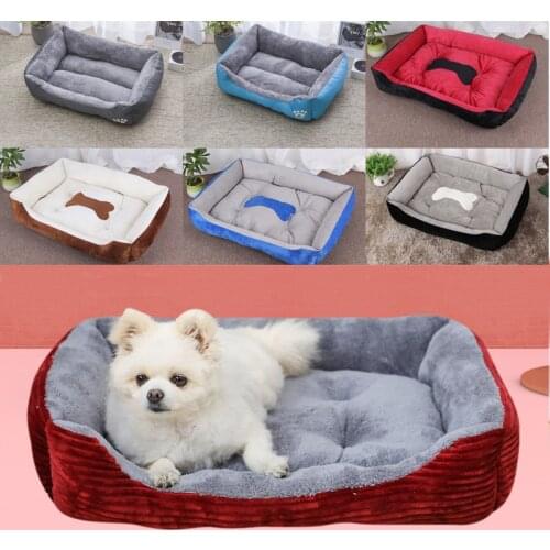 Super Soft Dog Bed Large Kennel Cotton Warm Puppy Mat Waterproof Cat Blanket Kawaii Kitty Nest Plus Size Pet Bed Dog Accessories