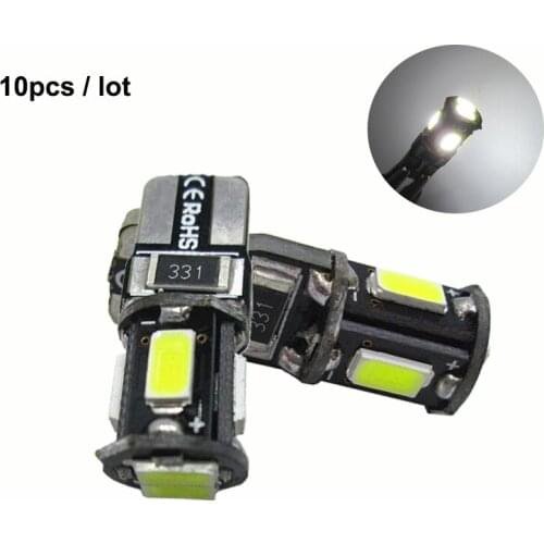 T10 W5W 194 5630 6SMD Led Chip Light 12V Car Side Tail Light Lamp Bulb License Plate Lights Dome Red Blue White